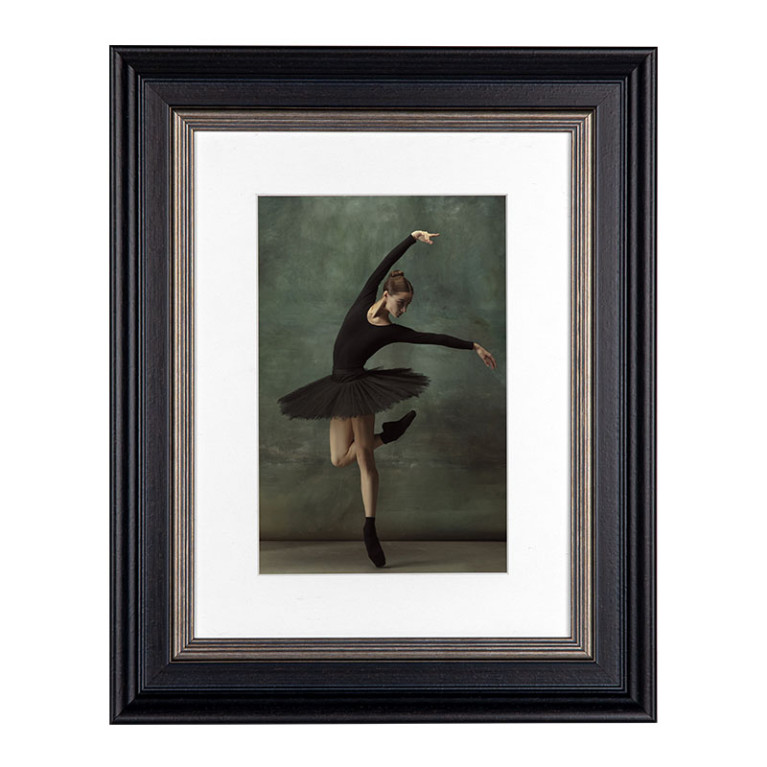 Fotolijst Mozart Zwart/Zilver 60x80 cm - Art Print en Passe Partout