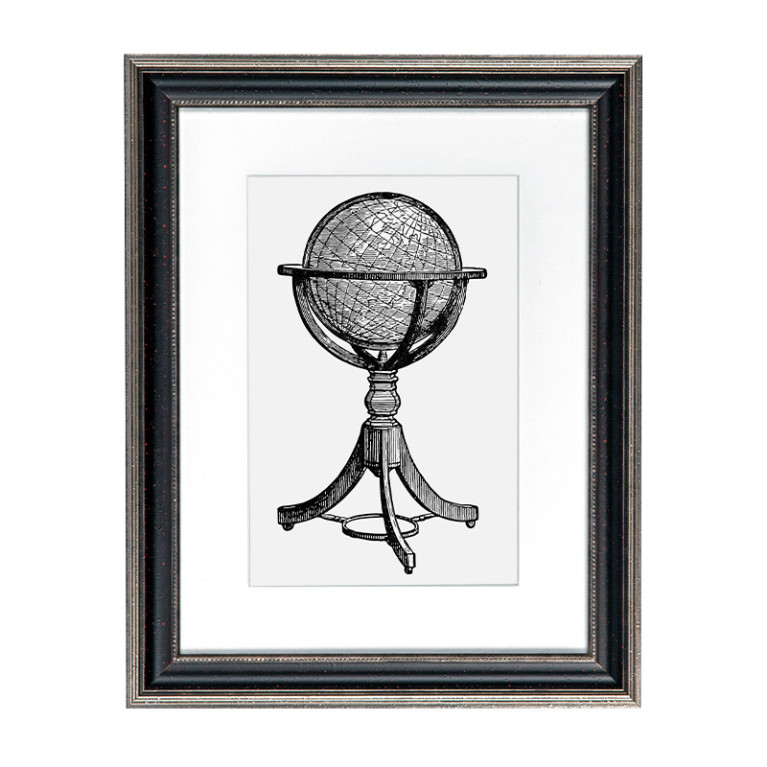 Fotolijst Venice Zwart/Zilver A4 (21x29,7 cm) - Art Print en Passe Partout