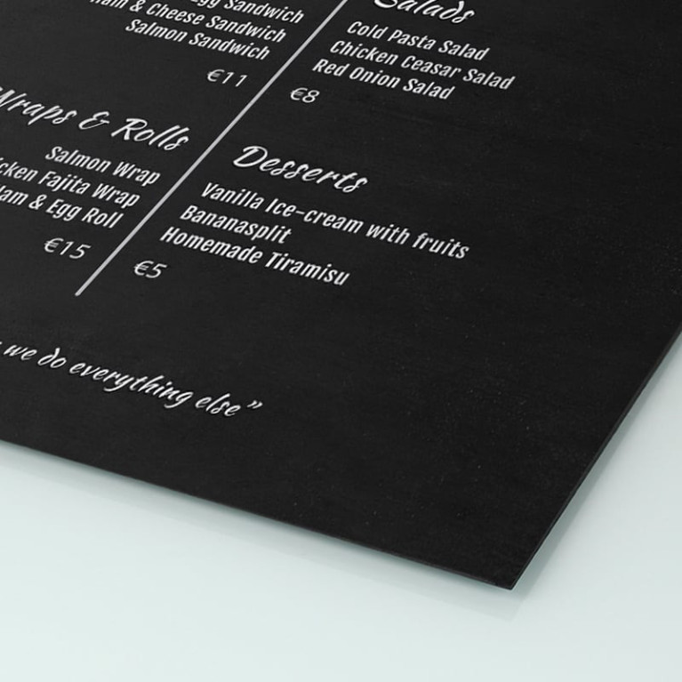 Krijtbord Buiten A5 (menuhouders) - Perfect voor binnen en buiten gebruik