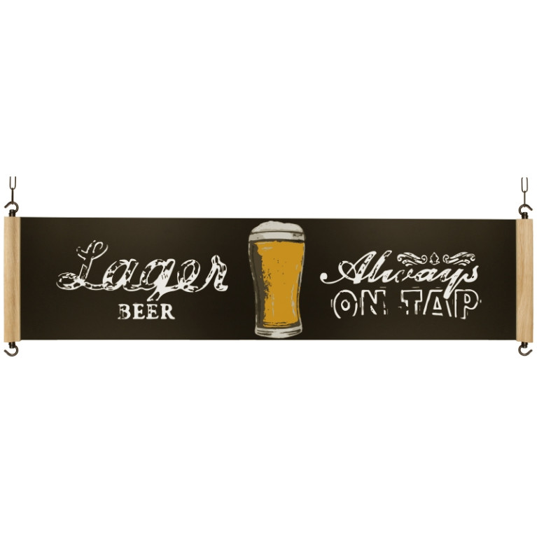 Krijtbord Hook Eiken Industrial 36x136cm Schakel