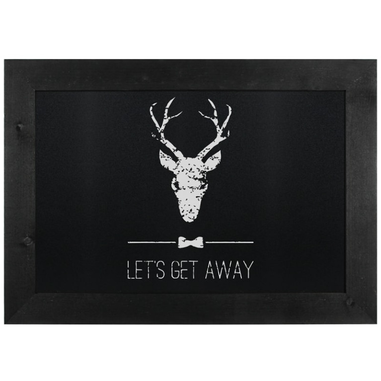 Krijtbord Hout Zwart 40x60cm Overview Sfeer