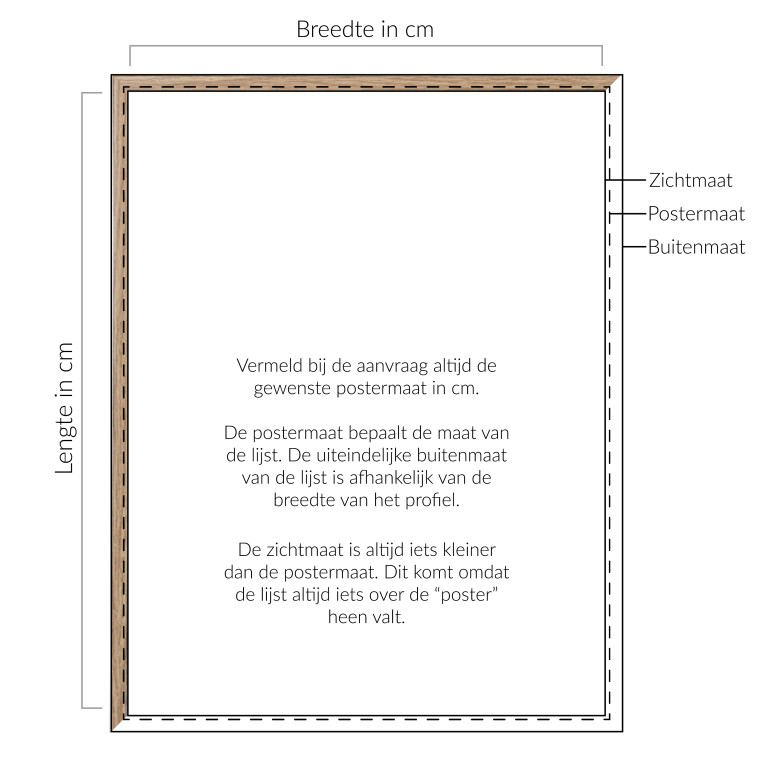 Wissellijst Houtlook Eiken - Maatwerk