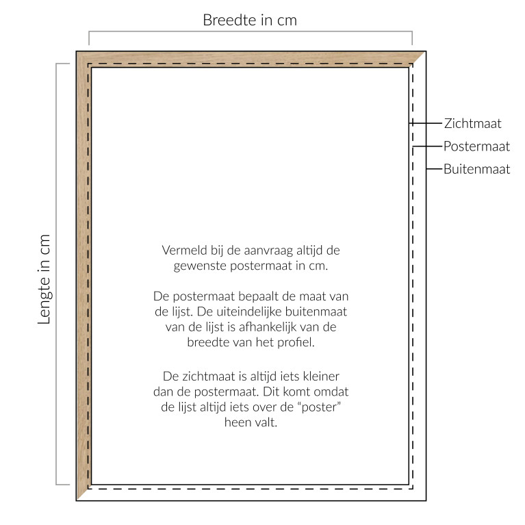 Wissellijst Hout Eiken - Maatwerk 
