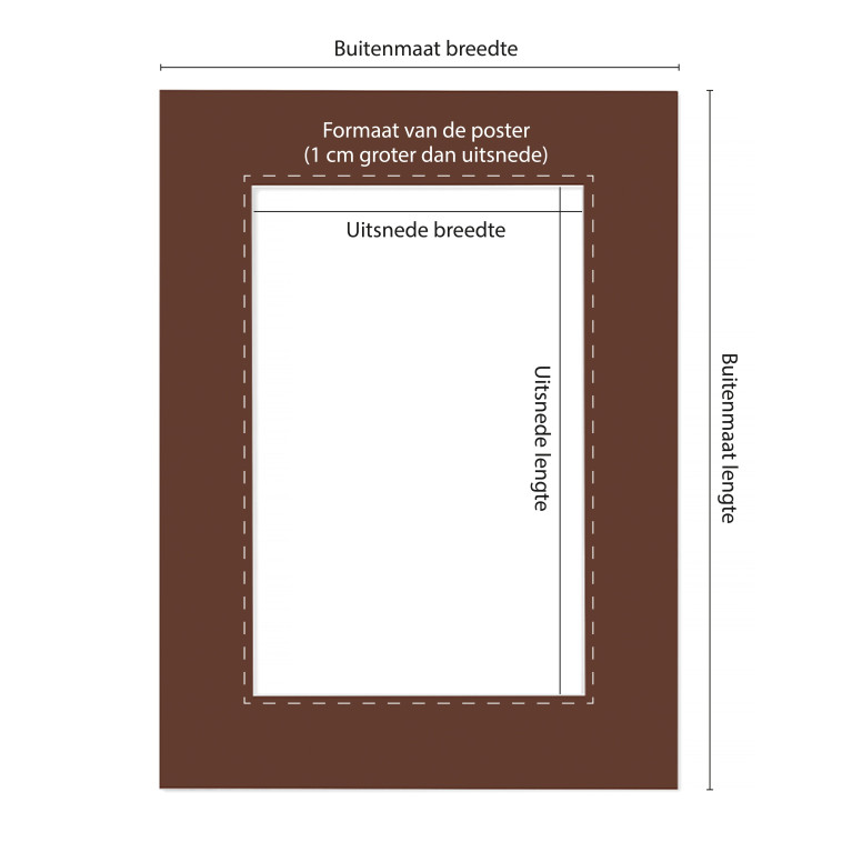 Passe Partout Bruin - Maatwerk Calculator