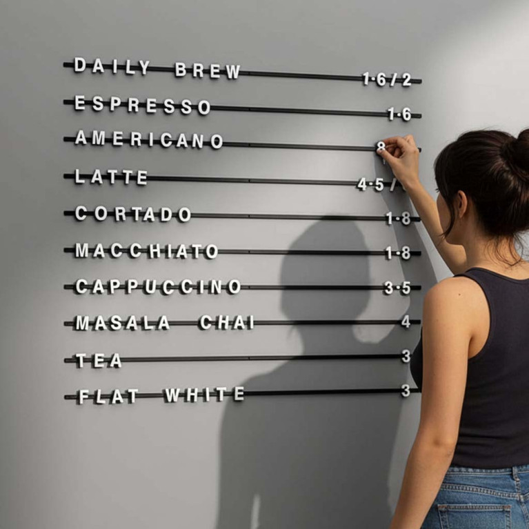 Oacklux Ferro Magnetisch Letterbord Zwart