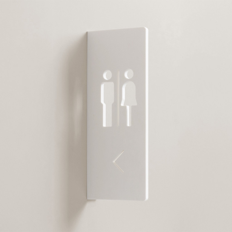 Oacklux Toiletbord Restro Wit - Man en Vrouw