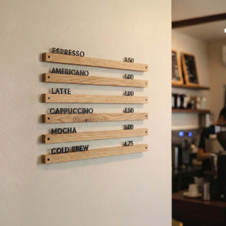 Oacklux Kana Muur Letterbord Eikenhout - Set van 6