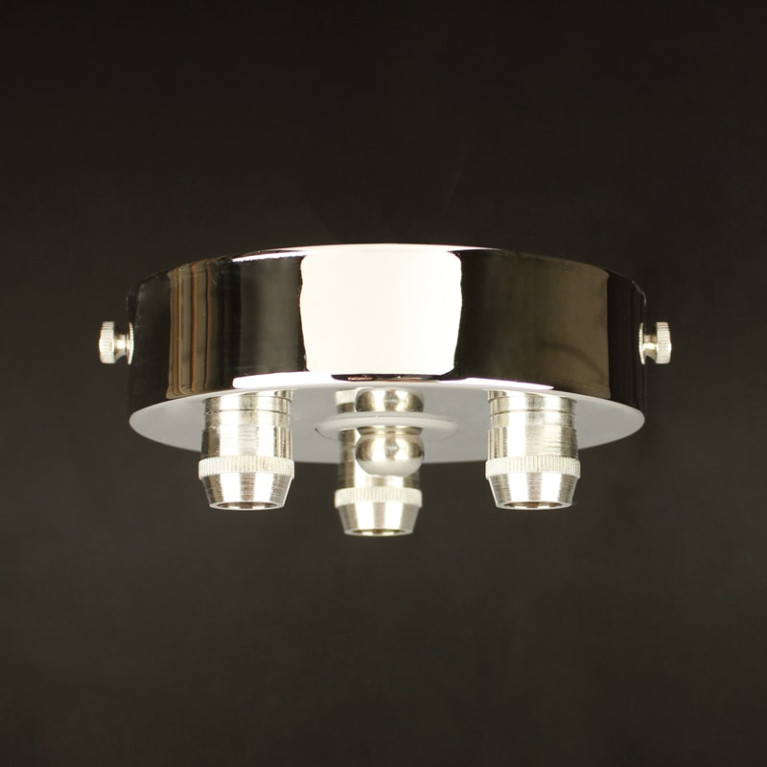 Plafondkap Axton Nikkel 3 uitgangen