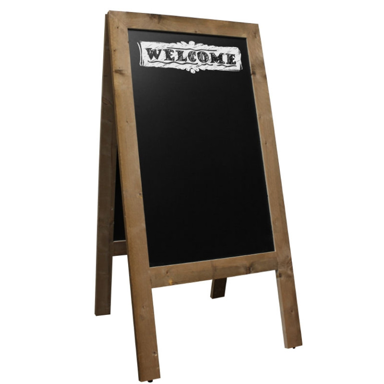 Krijtstoepbord Steigerhout XXL 87x180 cm Overview Sfeer