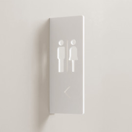Oacklux Toiletbord Restro Wit - Man en Vrouw