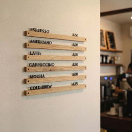 Oacklux Kana Muur Letterbord Eikenhout - Set van 6