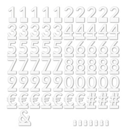 Oacklux Cijfer- en Symbolenset voor Kana Letterhouder Wit - 71 stuks