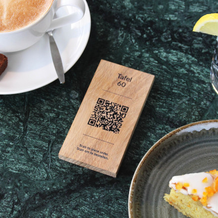 Tafelbordje OACK Dinner met QR-code