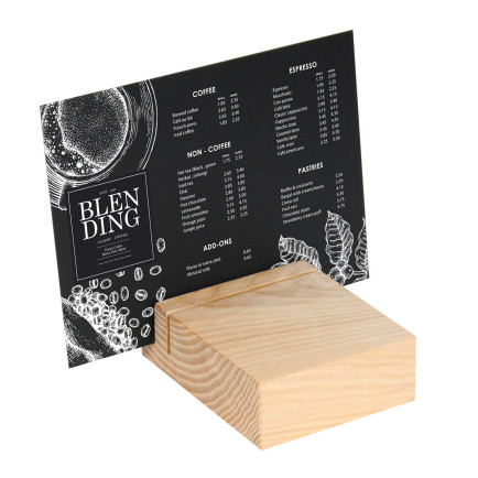 BLOC Cardd - Menukaarthouder Essenhout 105x130x40 mm