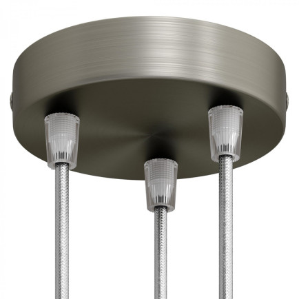 Plafondkap Geborsteld Titanium 3 uitgangen