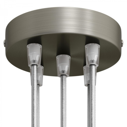 Plafondkap Geborsteld Titanium 5 uitgangen