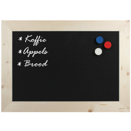 Krijtbord Magnetisch Hout Blank 40x50 cm