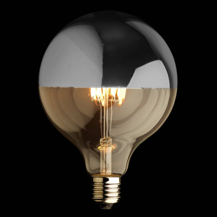 Filament LED Lamp Globe Mirror Silver