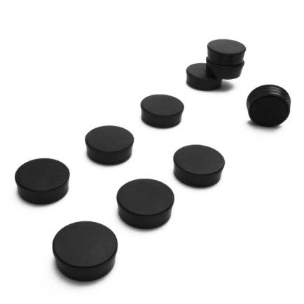 Memomagneten 10 stuks zwart 20mm