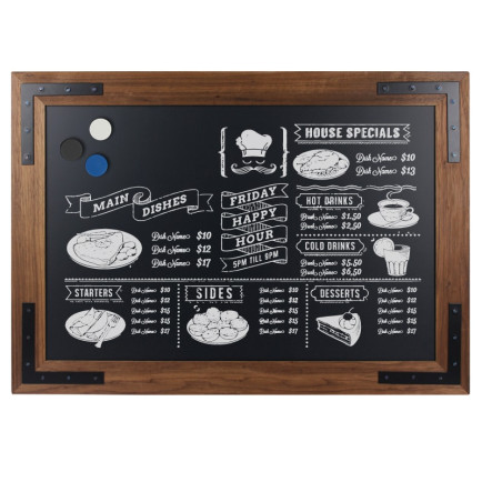 Krijtbord Magnetisch Noir 40x50cm