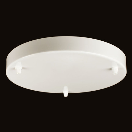 Plafondkap XXL Rond Ø30 cm Wit 3 snoeren