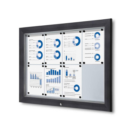 Informatiekast Buiten Whiteboard 8x A4 Antracietgrijs