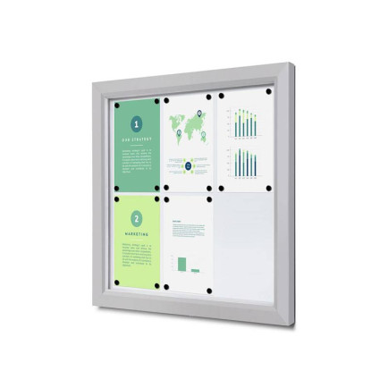 Informatiekast Buiten Whiteboard 6x A4 Breed