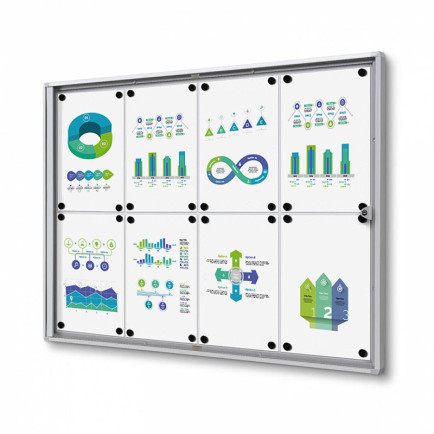 Informatiekast Binnen Whiteboard 8x A4 Budget